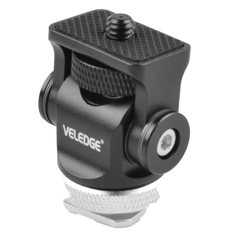 VELEDGE V1 Camera Mount Adapter for Mini Monitor Mic Fill Light Adjustable Metal Gimbal 360 Degree Rotating VELEDGE V1 Camera Mount Adapter for Mini Monitor Mic Fill Light Adjustable Metal Gimbal 360 Degree Rotating